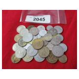 Bag of foreign coins.