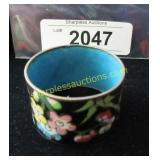Vintage Oriental cloisonne napkin ring