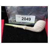Antique handmade clay pipe.