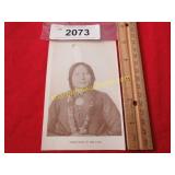 Native American photograph postcard.  Chief Rain