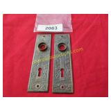 Fancy Victorian cast metal door hardware.