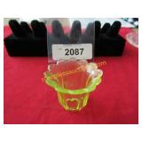 Rare Vaseline art glass shade.