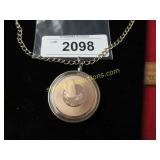 United Nations proof medal Peace necklace.