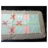 Old hand sewn piano scarf.