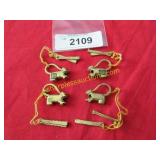 4 vintage animal padlocks.