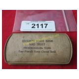 Old Fredericksburg, Texas bank sewing kit.