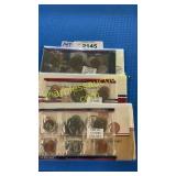 1986,1987,1989 PD 12 coin UNC sets (qty 3)