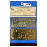Two dollars silver leave certificate tribute (