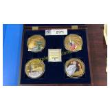 Liberty shining the light of freedom coin