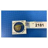 1916 D silver quarter VG