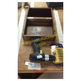 Krafttech drill and Irwin bits, wooden box