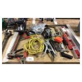Jumper cables, level, black&decker hedge trimmer