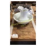 Semi-porcelain Pitcher and bowl