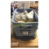 Tote of electrical parts