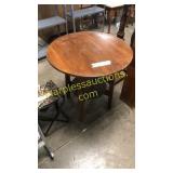 Round wooden table