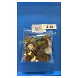 Bag of foreign coins