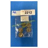 Five buffalo nickels