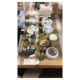 Cookie jar, bird/mouse decor, China, Fenton