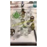 Salt & pepper shakers, juicer, candle holders