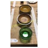 Assorted glass/ceramic bowls