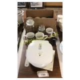 George foreman grill, mugs, jars