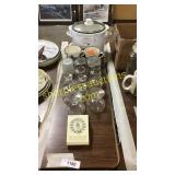 George foreman, assorted glassware, mugs, jars