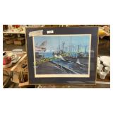 George Menkel print "Replenishment day at sea"