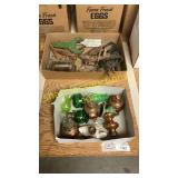 Box of lamps, old tools