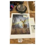 Larry Zach "Foggy Morning whitetail" signed & numb