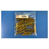 Empty brass ammunition shells