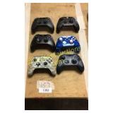 6 Xbox controllers