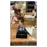 Porcelain doll parts, paper dolls, vintage decor