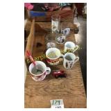 Campbells mugs, glassware