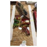 John Deere mini tractors, battleship, toy wagon