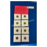 8 brilliant uncirculated Roosevelt dimes