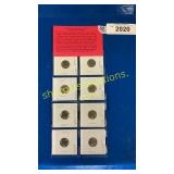 8 brilliant uncirculated Roosevelt dimes