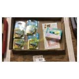 Dymo gold glitter label tape, tape dispenser