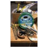 Hose, large wrench, sander, saws &