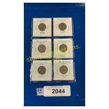 6 Old Jefferson Nickels