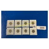 8 Buffalo nickels