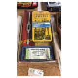 Tap n die set, screwdriver set