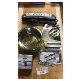 Dog bowls, trail stove, video/audio cable