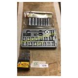 Socket set, drill bits, deep sockets