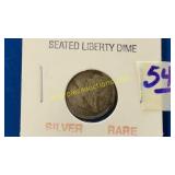 1877 seated liberty dime-Silver- rare