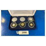 Blue holder 1943- penny, nickel, dime, half dollar