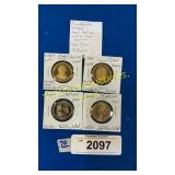 4 Presidential dollars