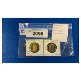2 presidential coins