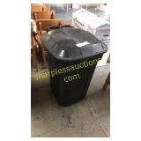 Trash can with wheels