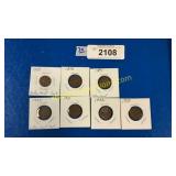 7 Indian head cents 1889-1891,1900-1903