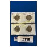 Washington quarters, 1970D, 1988P, 2006S, 2010D